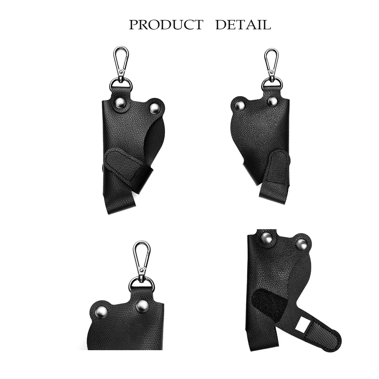 Portable Leather Golf Ball Carrier With Carabiner 2