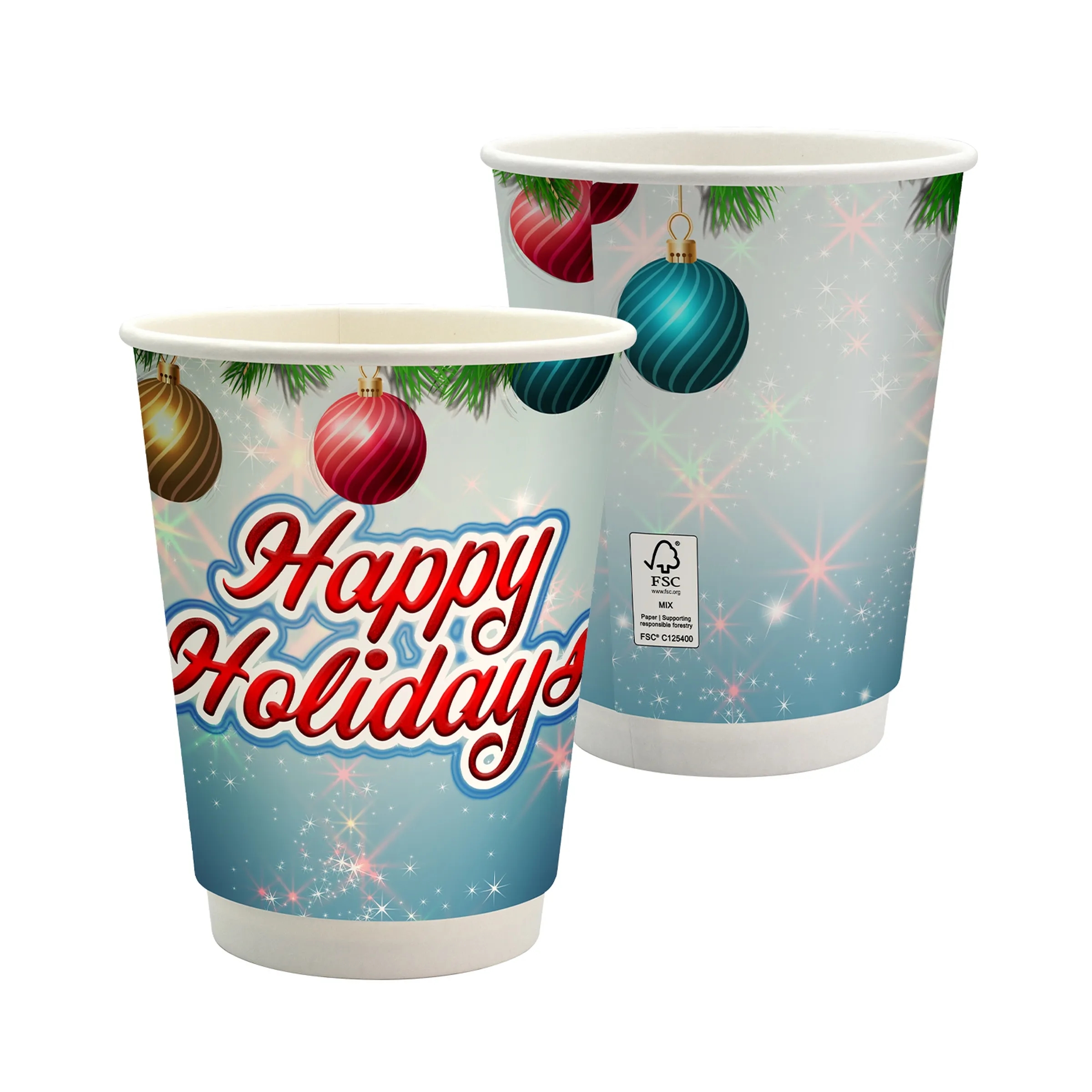 12 oz. Holiday Full Color Paper Cup