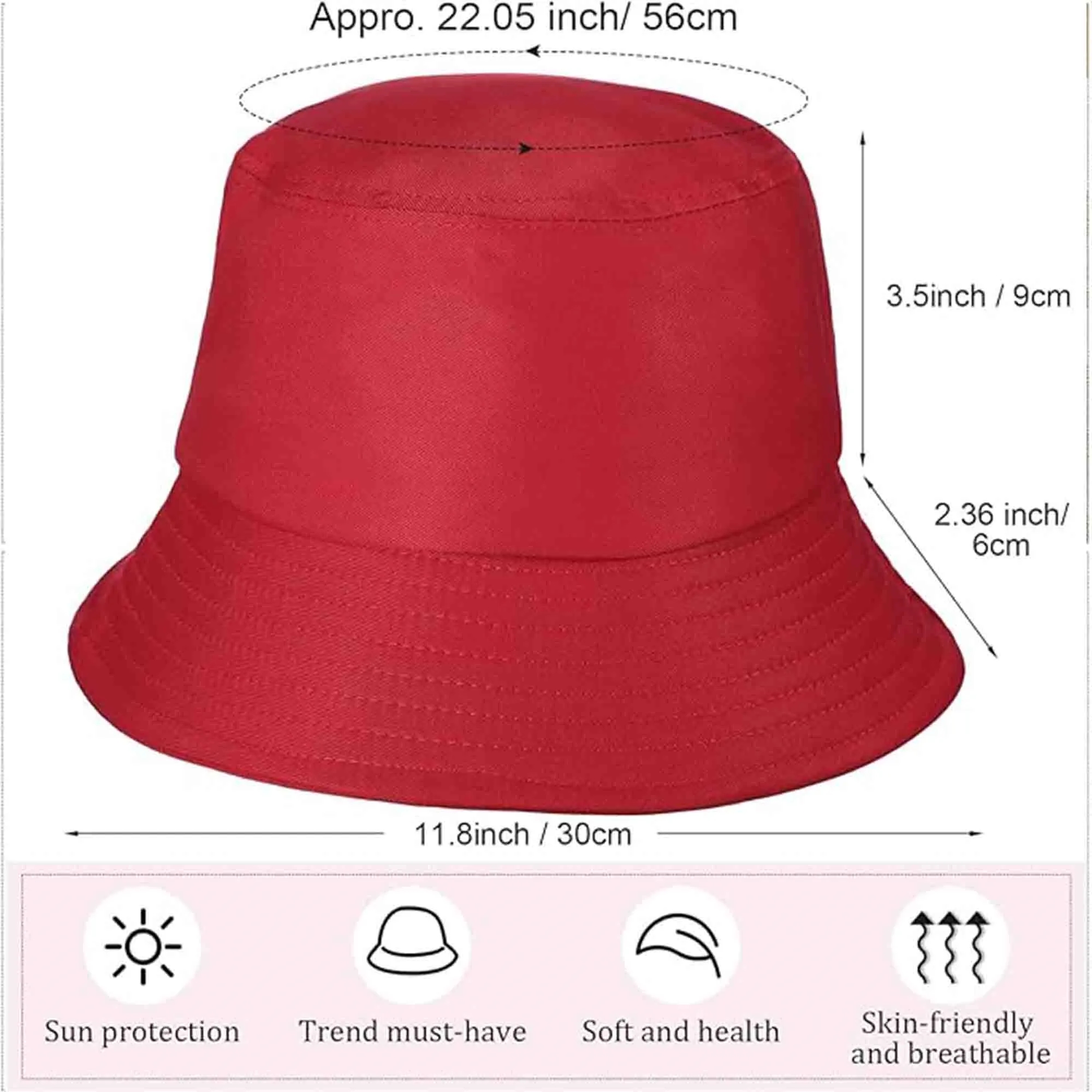 Unisex Athletic Bucket Hat Solid Colors 2