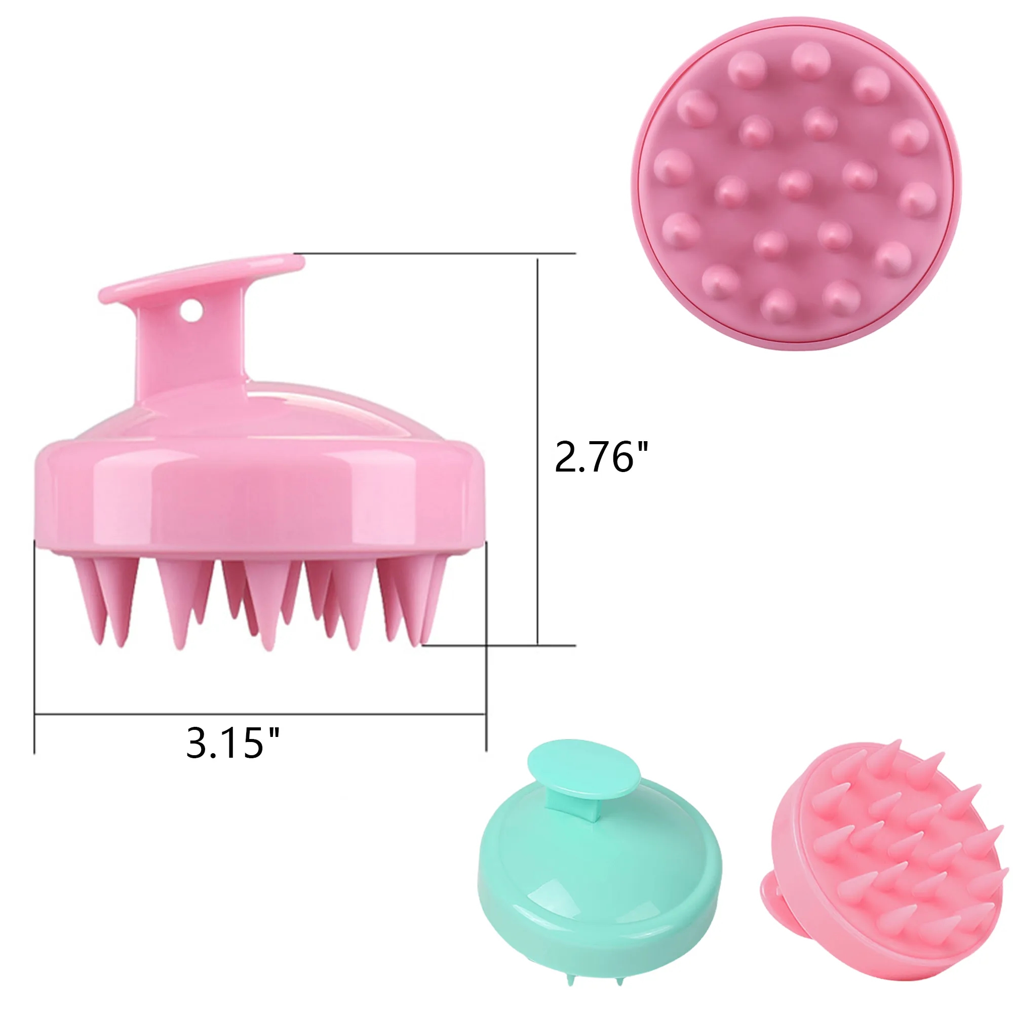 Ergonomic Manual Hair Scalp Shampoo Brush 2