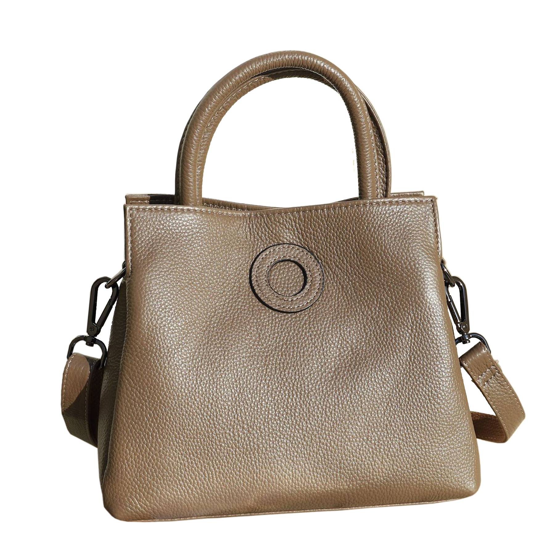 Genuine Leather large capacity stylish Bucket tote bag 6