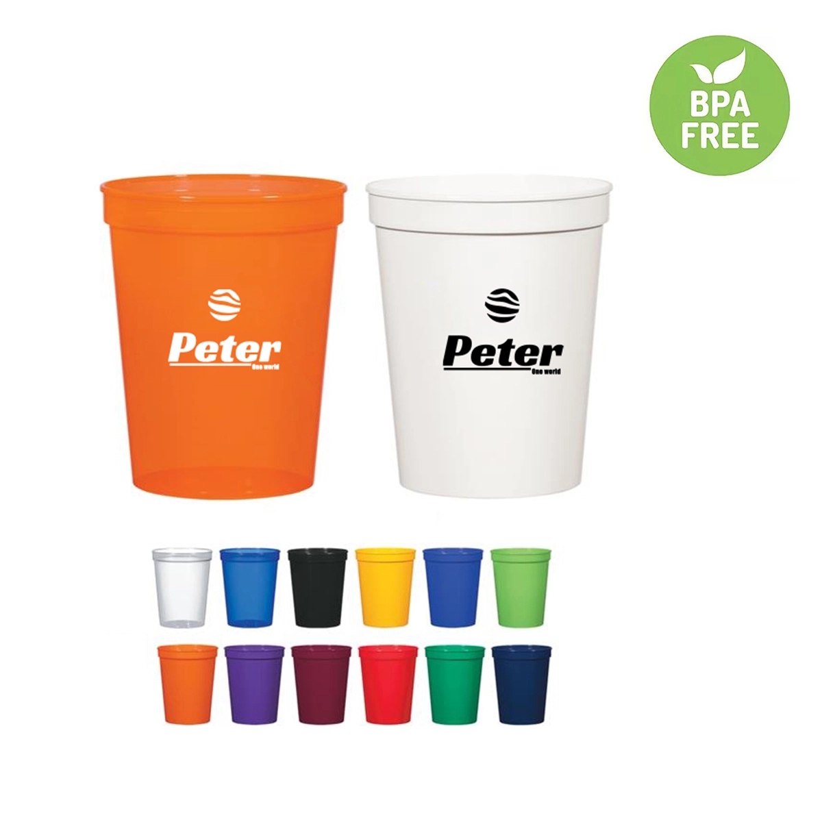 16 oz Reusable Plastic Stadium Cup 1