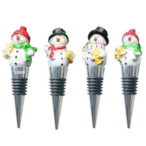 Charming 4 Piece Snowman Wine Stopper Set 7