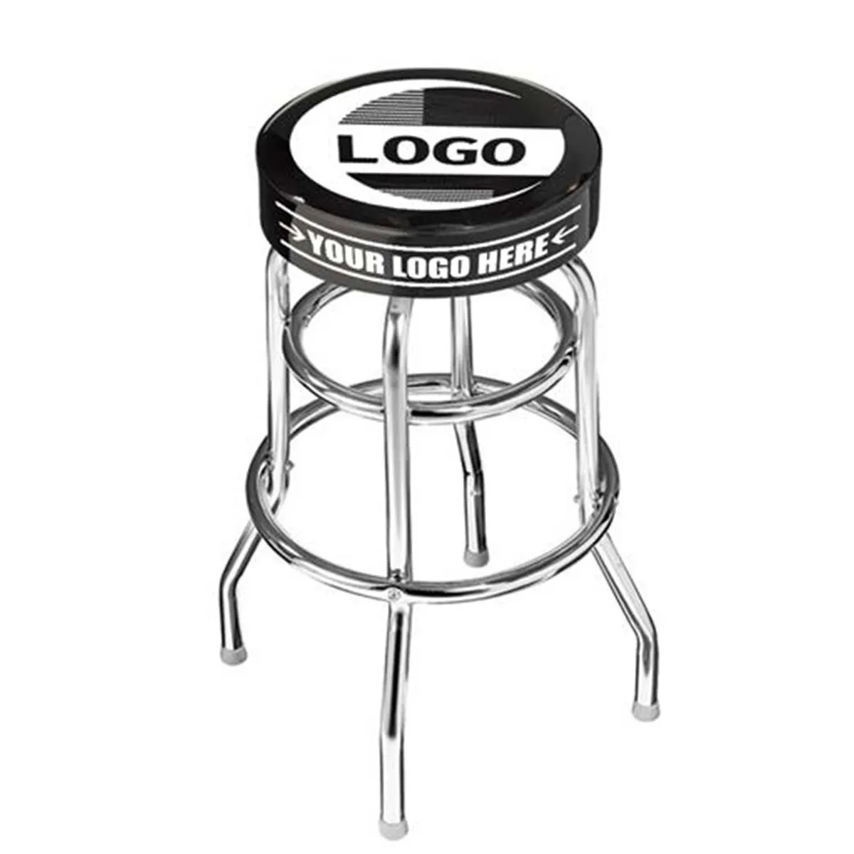 Custom Swivel Bar Stool With Chrome Plated Legs 2