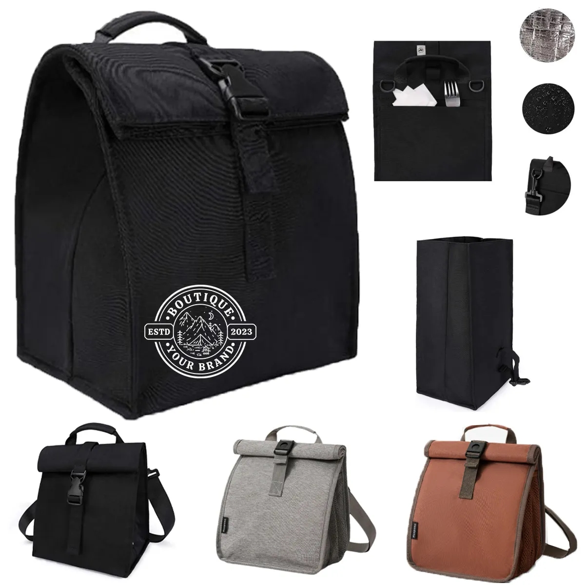 Portable Insulated Folding Lunch Bag Lightweight  Box 6