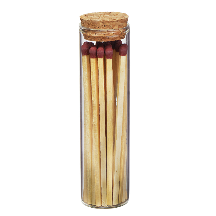"Ablaze" Glass Match Stick Jar - w/ Full Color Label - 20 count 6