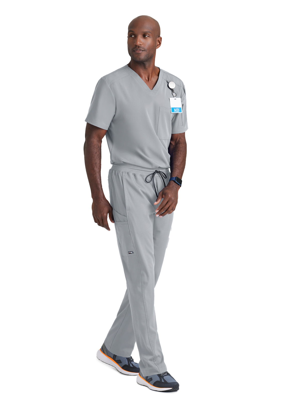 Grey's Anatomy Spandex Stretch - Men's Two-Pocket V-Neck Murphy Scrub Top 24