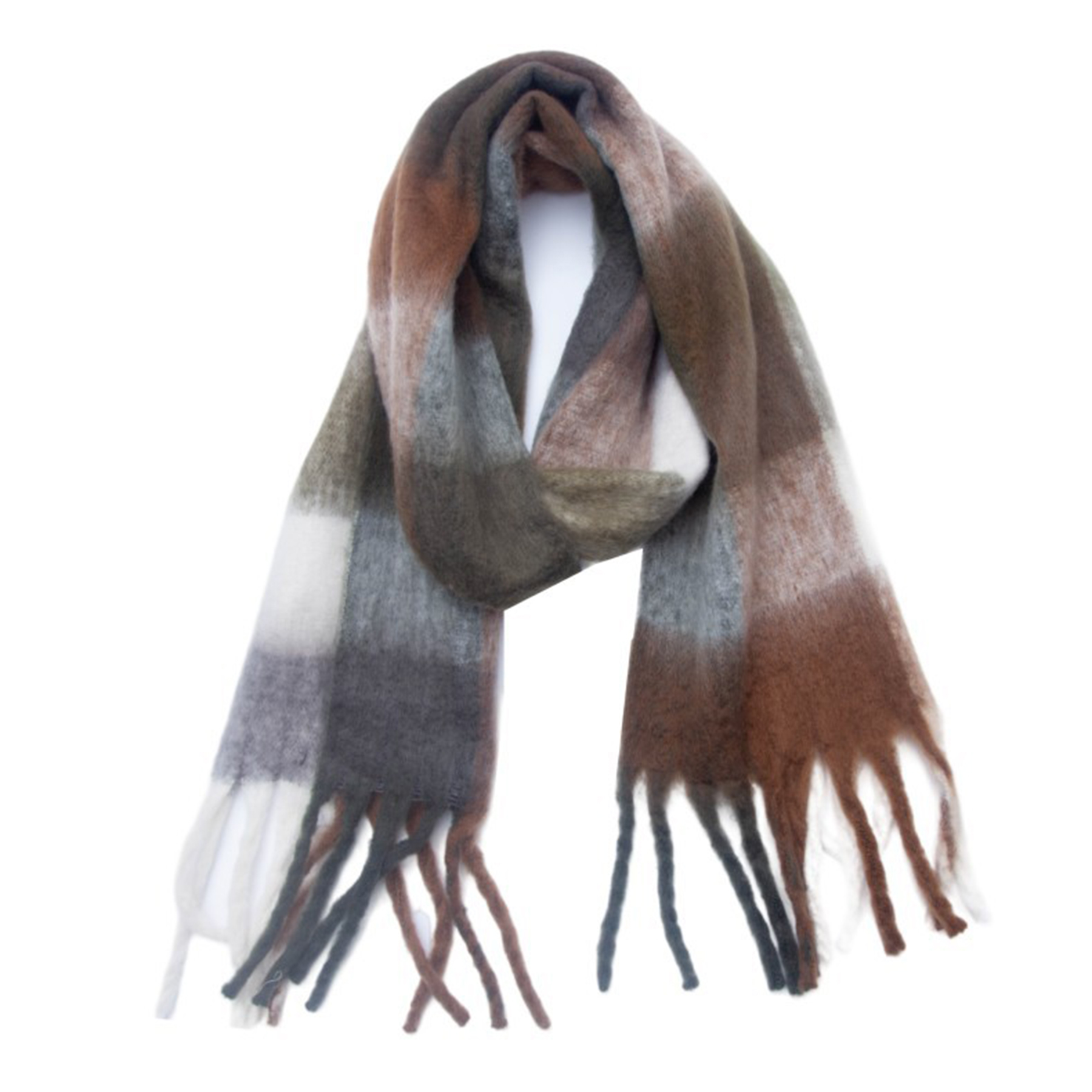 Big Coloured Checked Winter Warm Wrap Scarf 23
