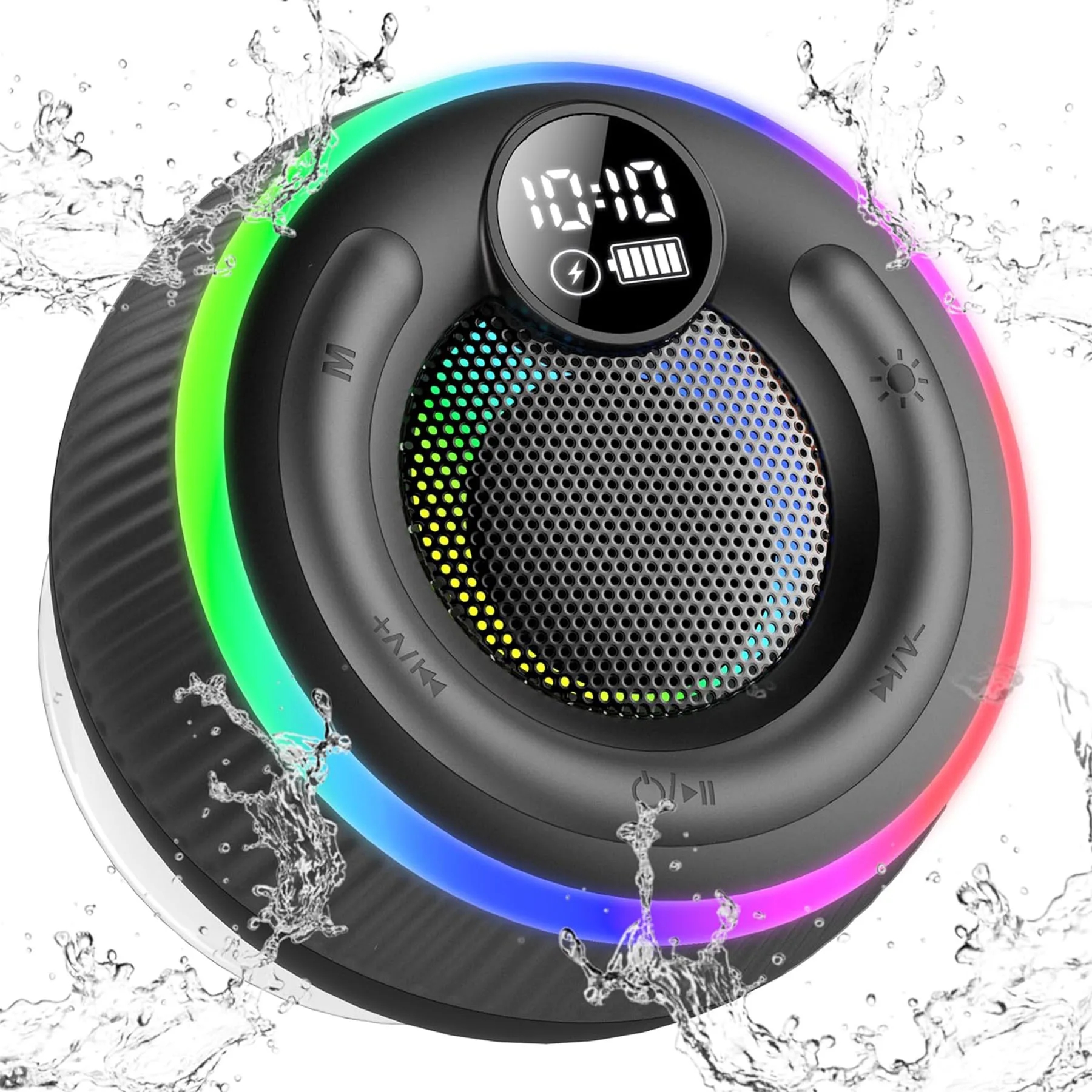 Wireless Waterproof Speakers with RGB Lights 2
