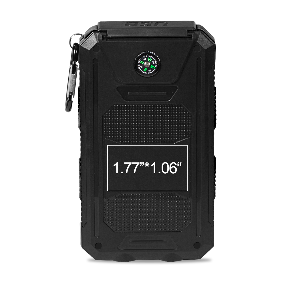 Van Buren Solar 8000mAh Mega Power Bank w/ Compass & LED Lights