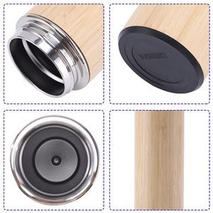 450ml Bamboo Encased Stainless Steel Coffee Mug With Double Wall Insulation 4