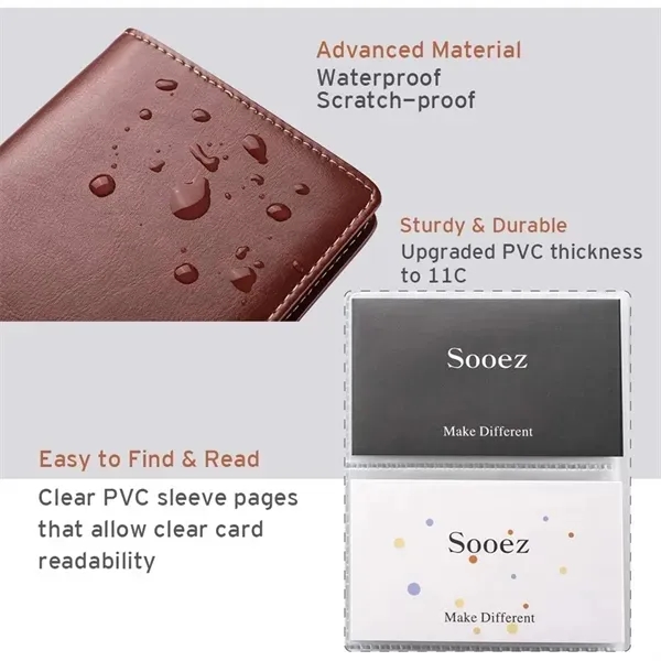 PU Leather Business Card Holder - Professional Organizer 8