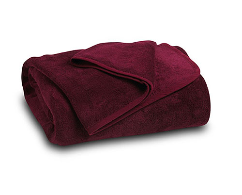 Maroon Coral Fleece Throw Blanket 1