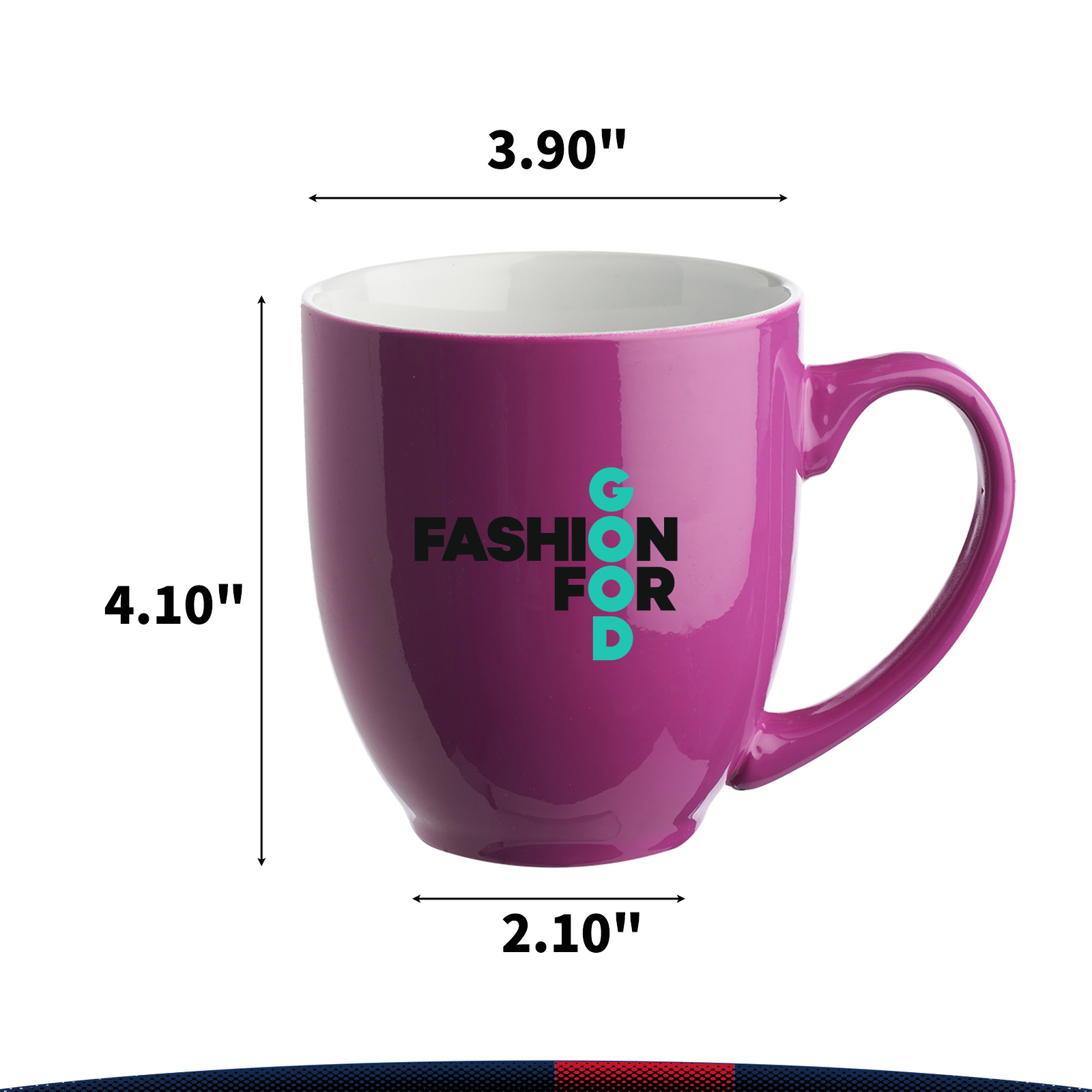 16 oz. Fluorescent Customized Coffee Mugs 5
