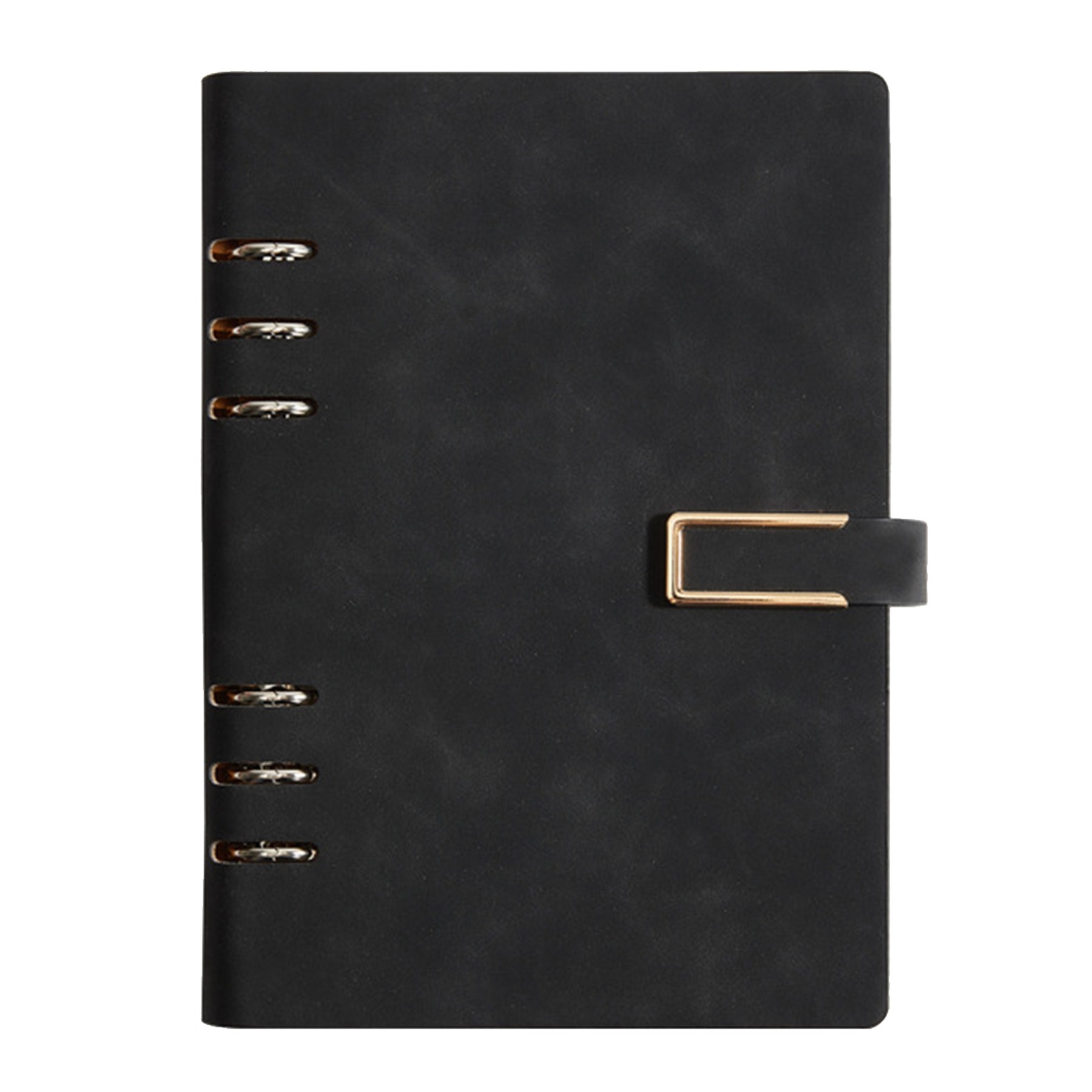 Refillable 6-Rings Hardcover Notebook W/ Magnetic U-Closure 6