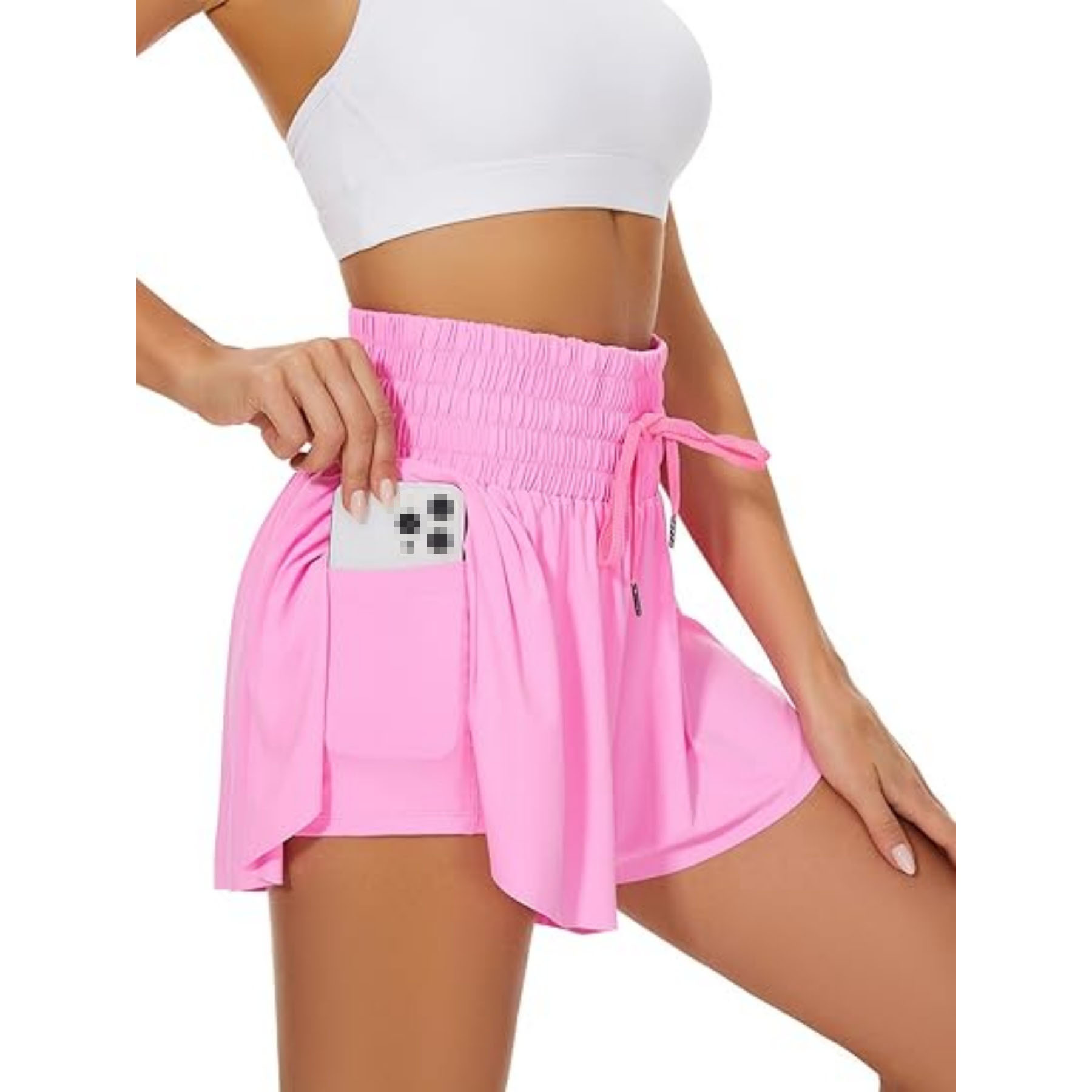 Woman High Waist Athletic Shorts 7