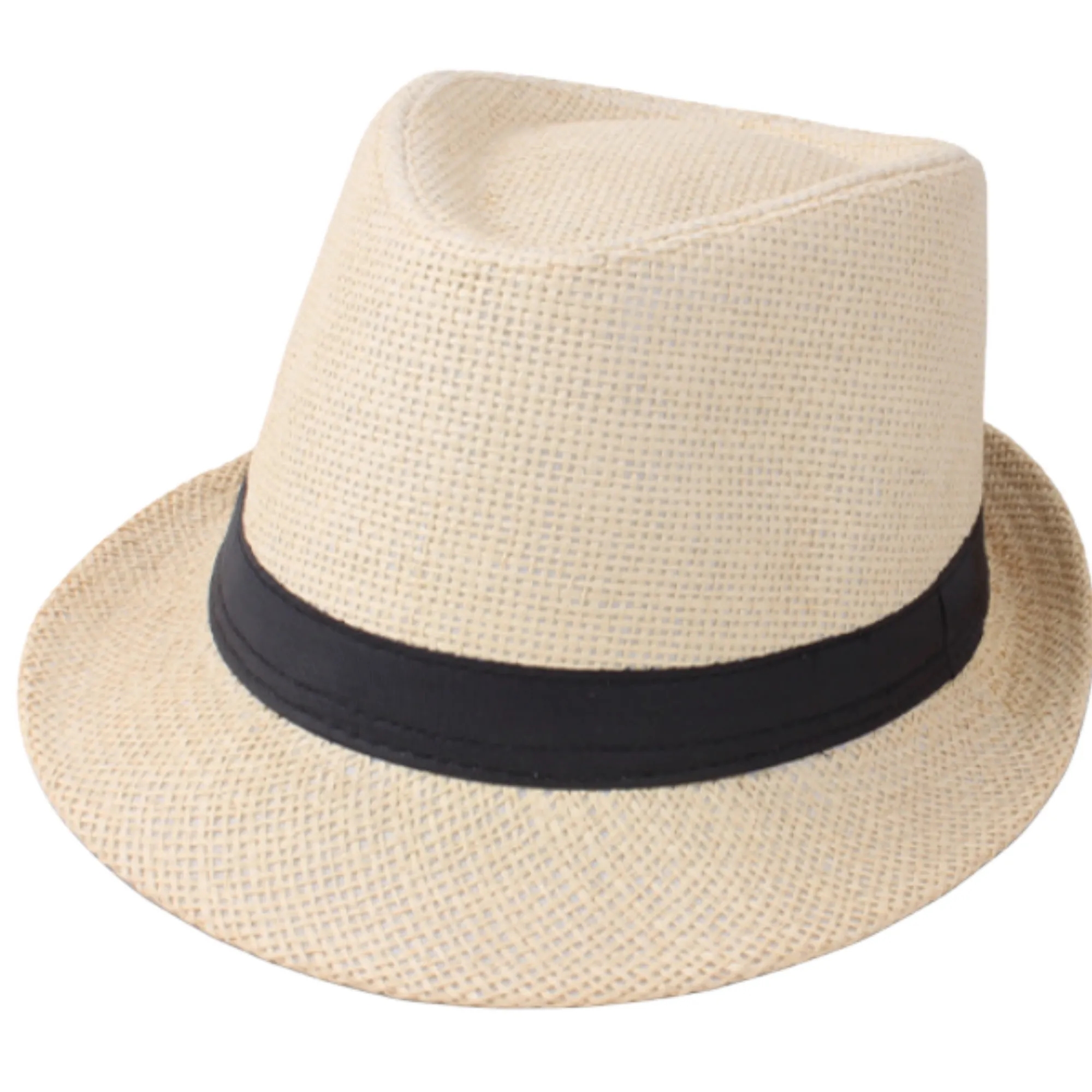 Natural Straw Fedora Hat 2