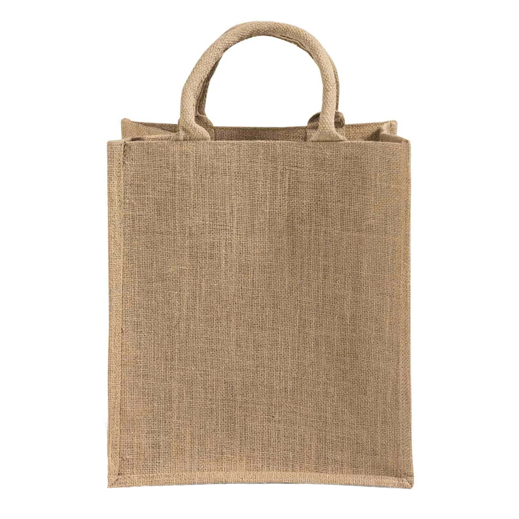 Vineyard 6-Bottle Jute Wine Tote Bag 3