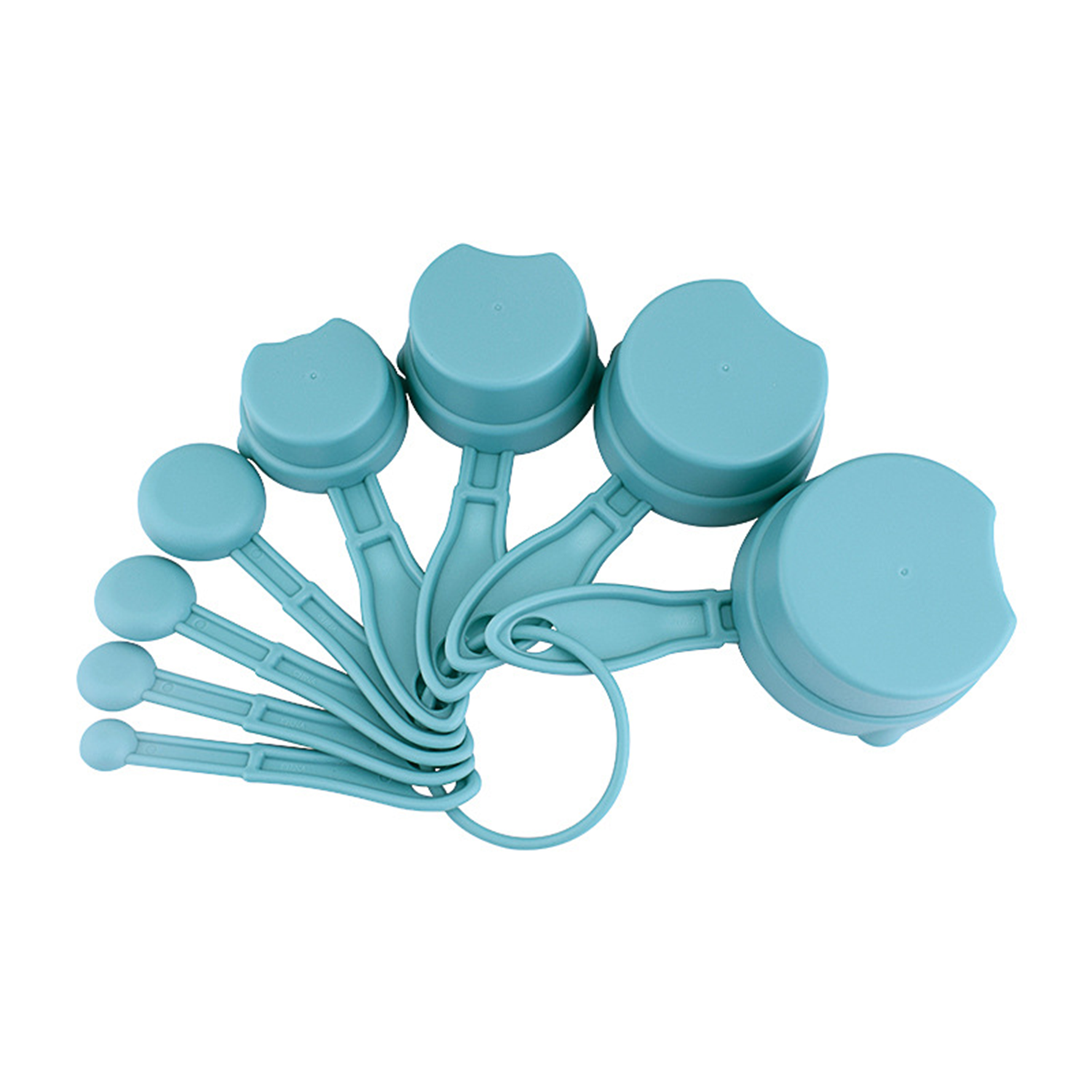 8 Pcs Food Grade Stackable Plastic Measuring Spoons Set 5