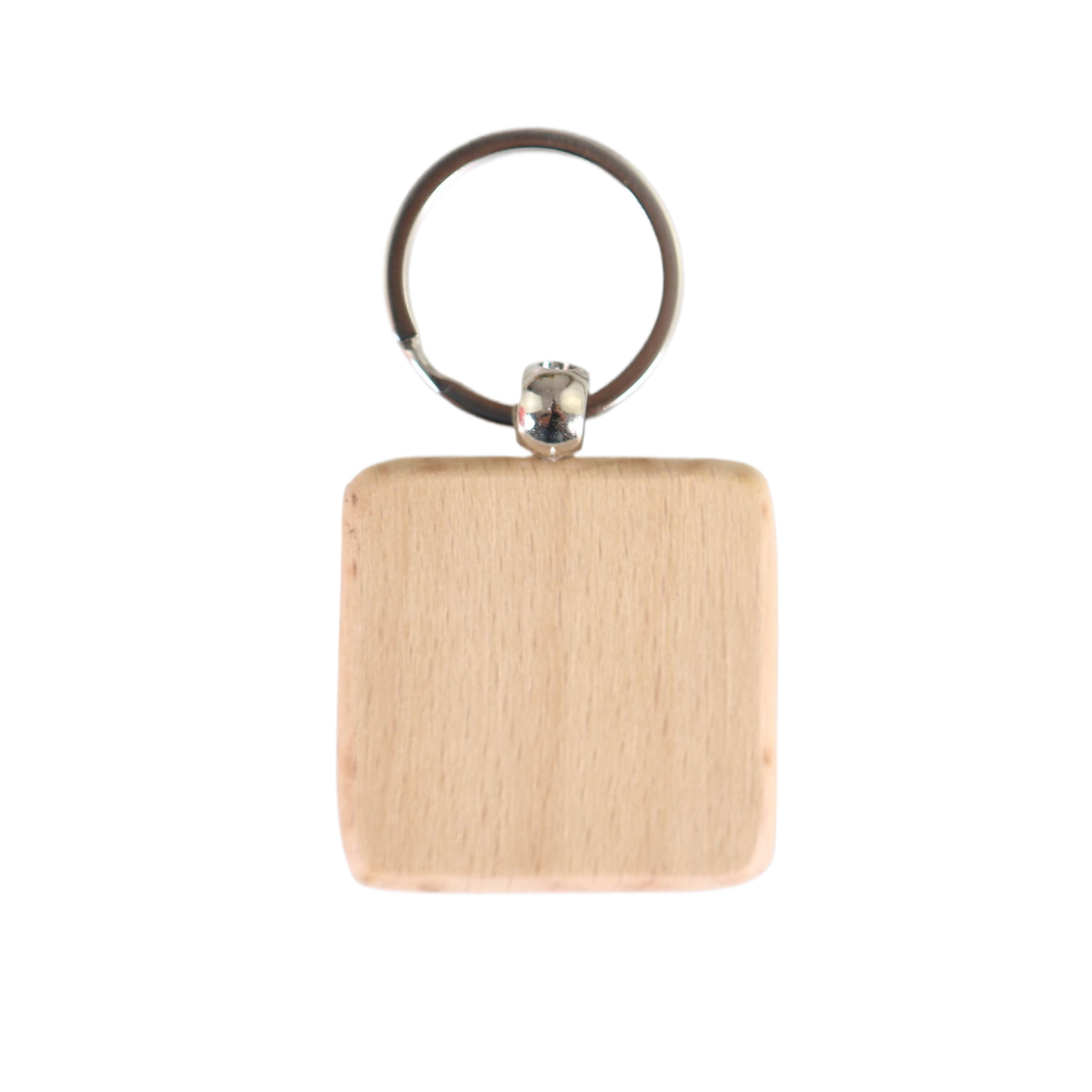 Wooden Square Shape Keychain 2
