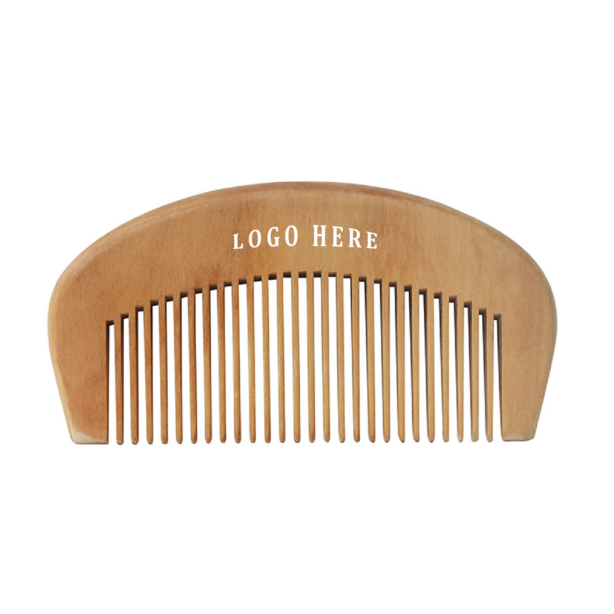 Stock Pocket Size Natural Handmade Peach Wood Hair Comb Souvenirs Gift Anti-static 1