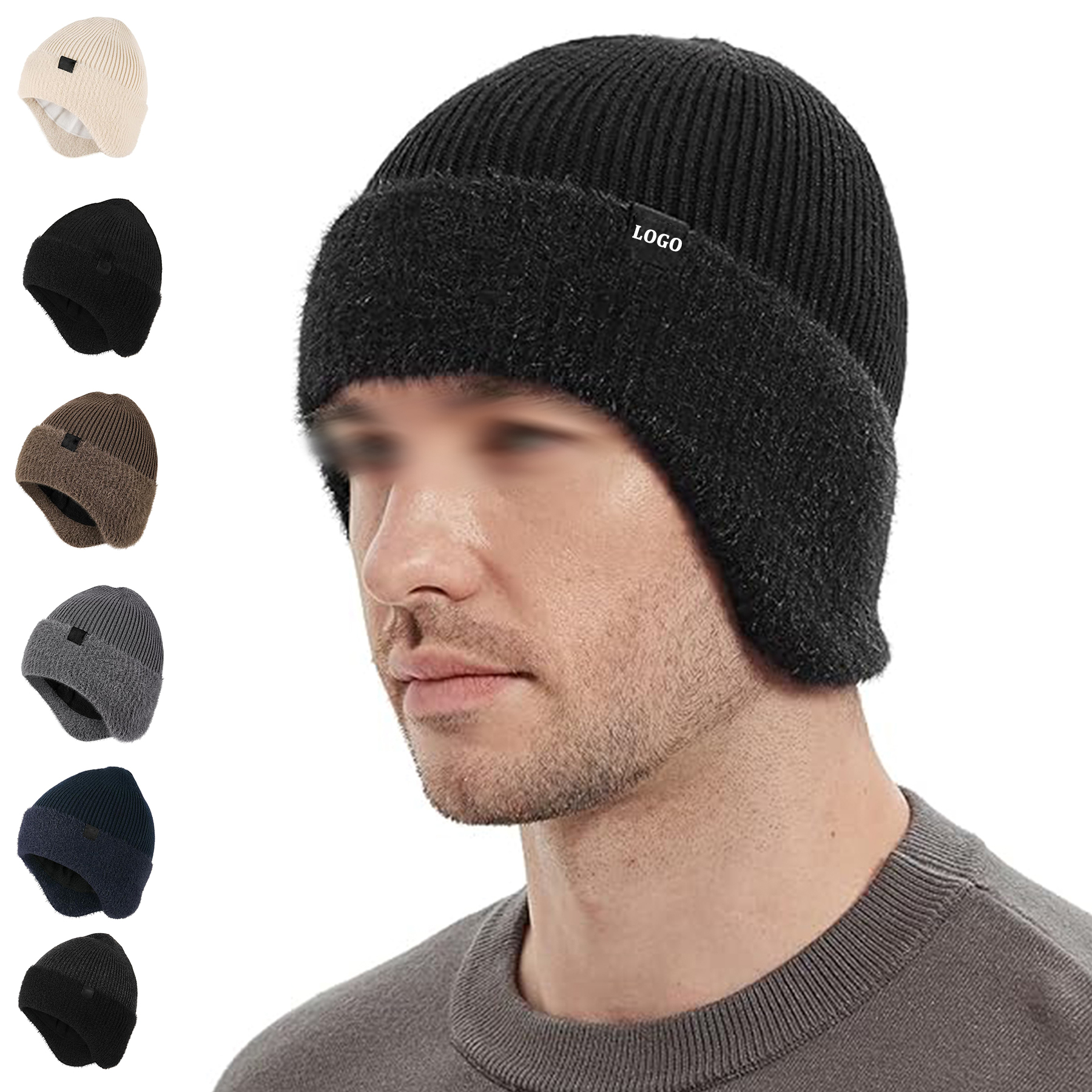 Winter Fleece Line Earflap Beanie 5