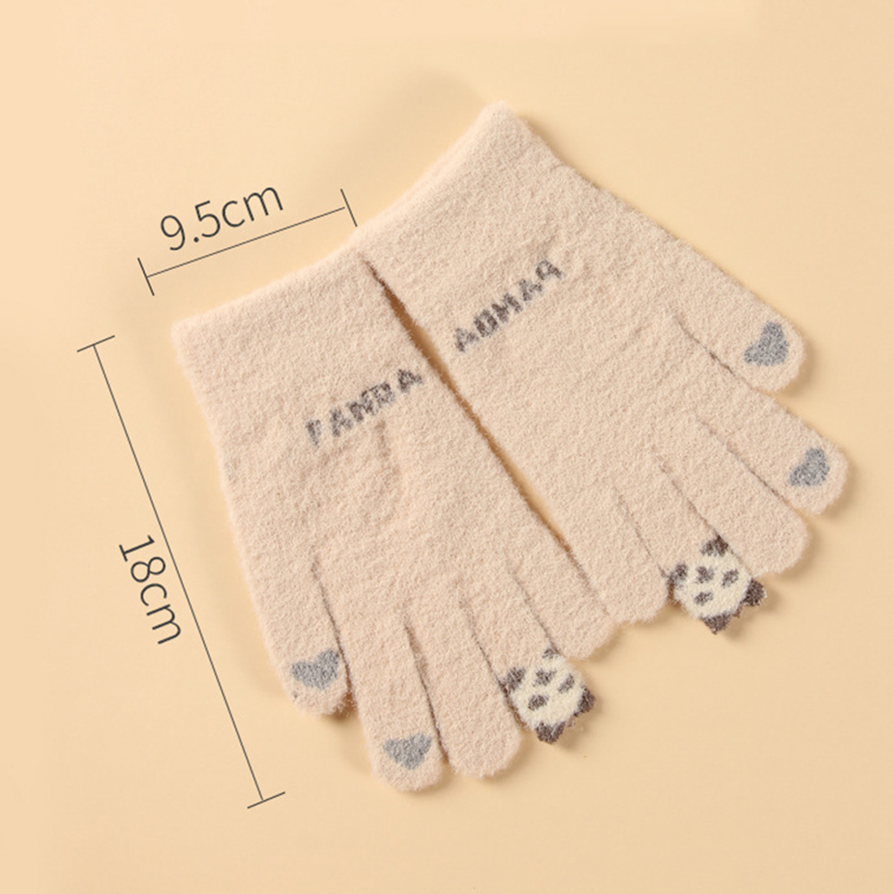 Adult Female Gloves W/ Animal Jacquard Finger 5