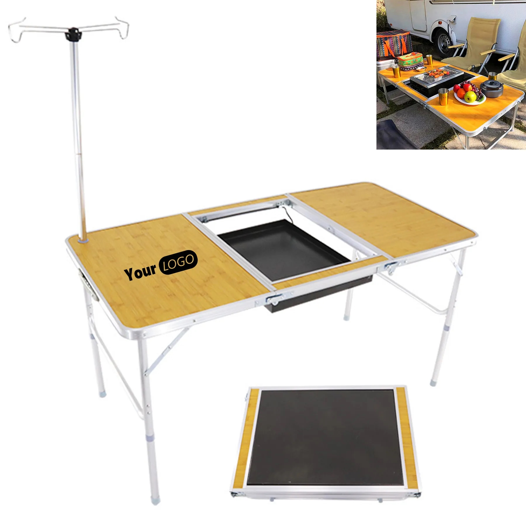 Portable Aluminum Alloy New Barbecue Folding Table 5