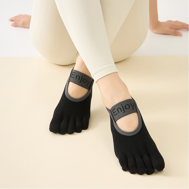 Cute Ballet Stockings Grip Yoga Socks Professional Anti-slip Pilates Socks 5 Toe 2