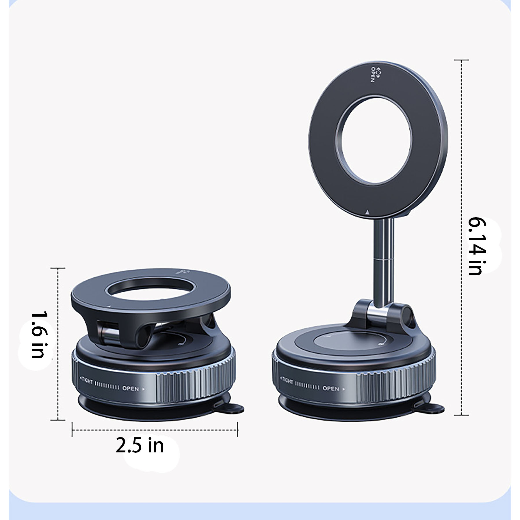 Foldable and Retractable Hands Free Suction Cup Mobile Phone Holder 4