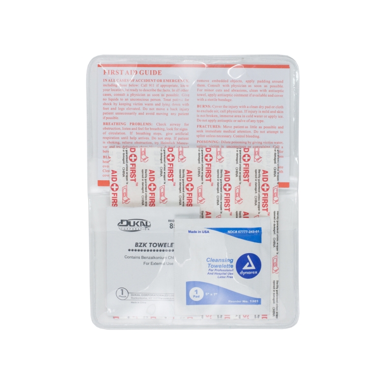 "HEAL-ON-THE-GO L" 10 Piece Economy First Aid Kit in Colorful Vinyl Pouch 22