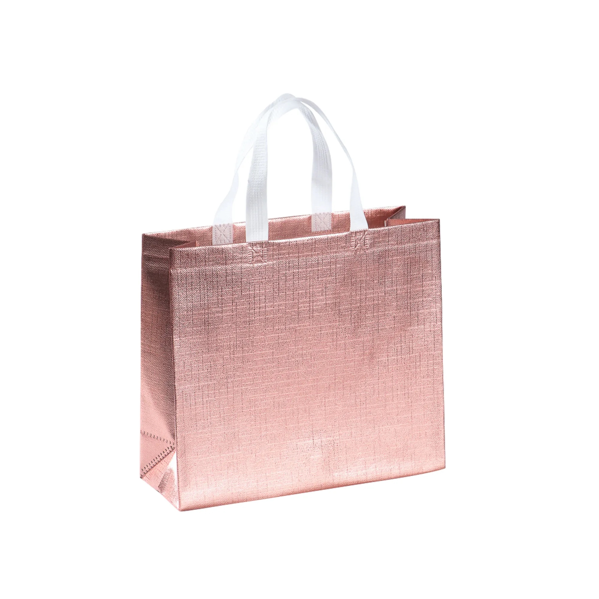 Reusable  Glossy Non-woven Laser Tote Bag 5