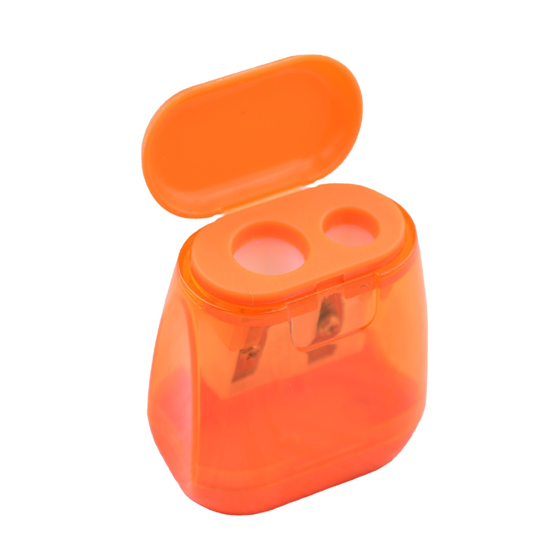 Dual Holes Pencil Sharpeners Manual With Lid 2