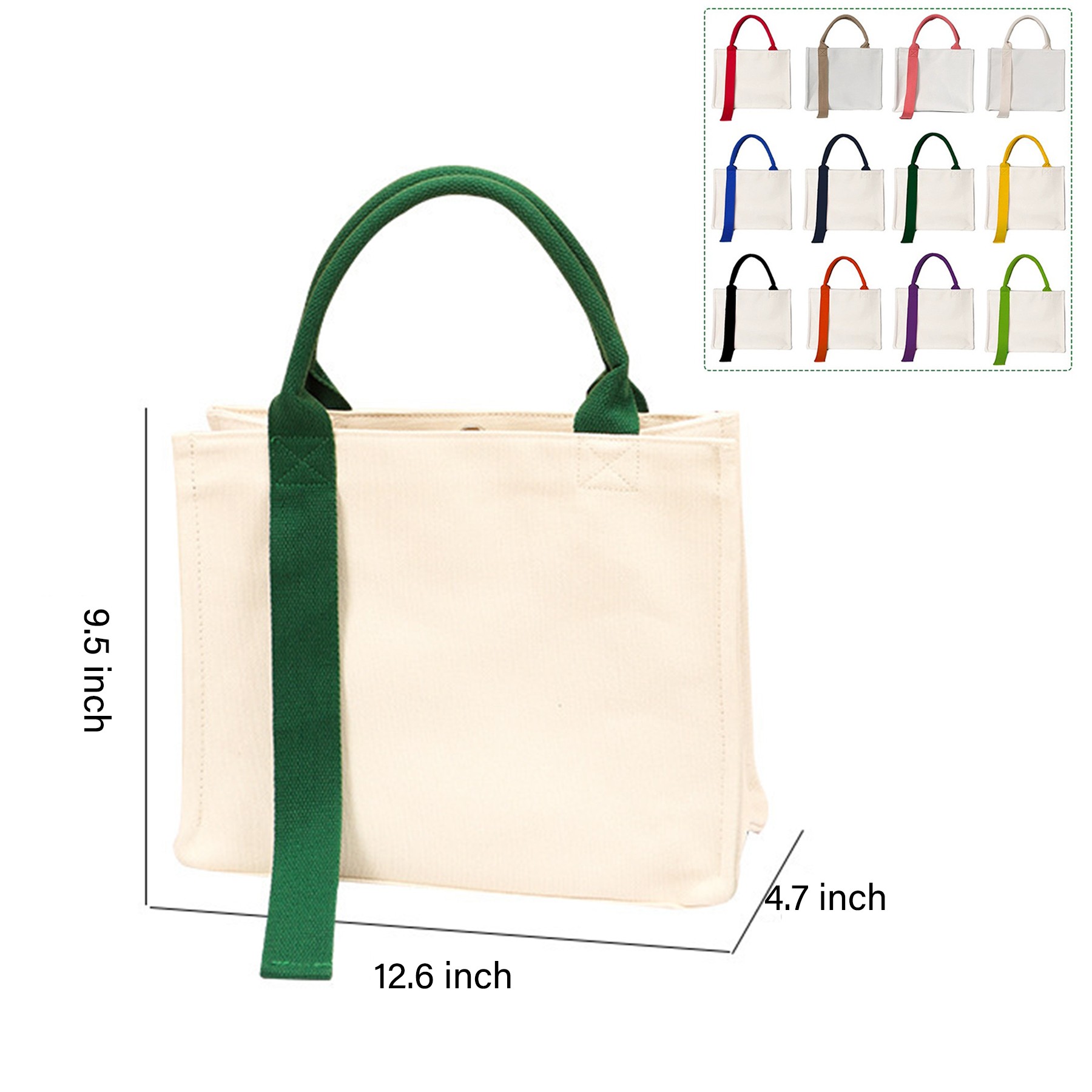 Foldable Heavy Duty Canvas Tote, custom tote bag with logo imprint 2