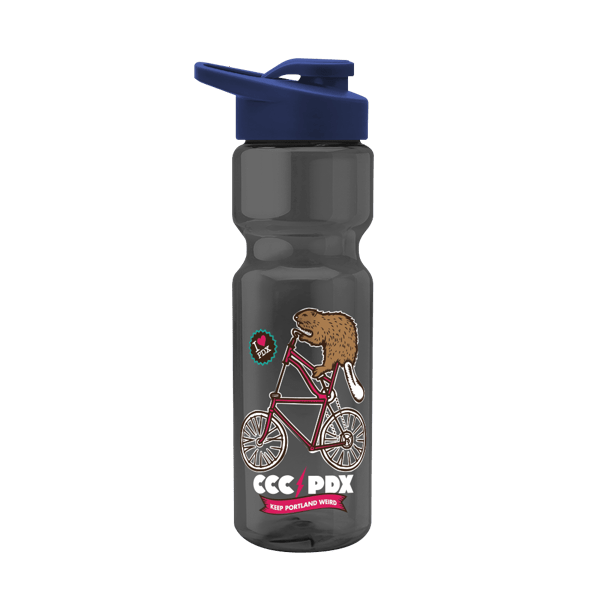 Blazer 28oz Transparent Bike Bottle w/Drink-thru Lid 25