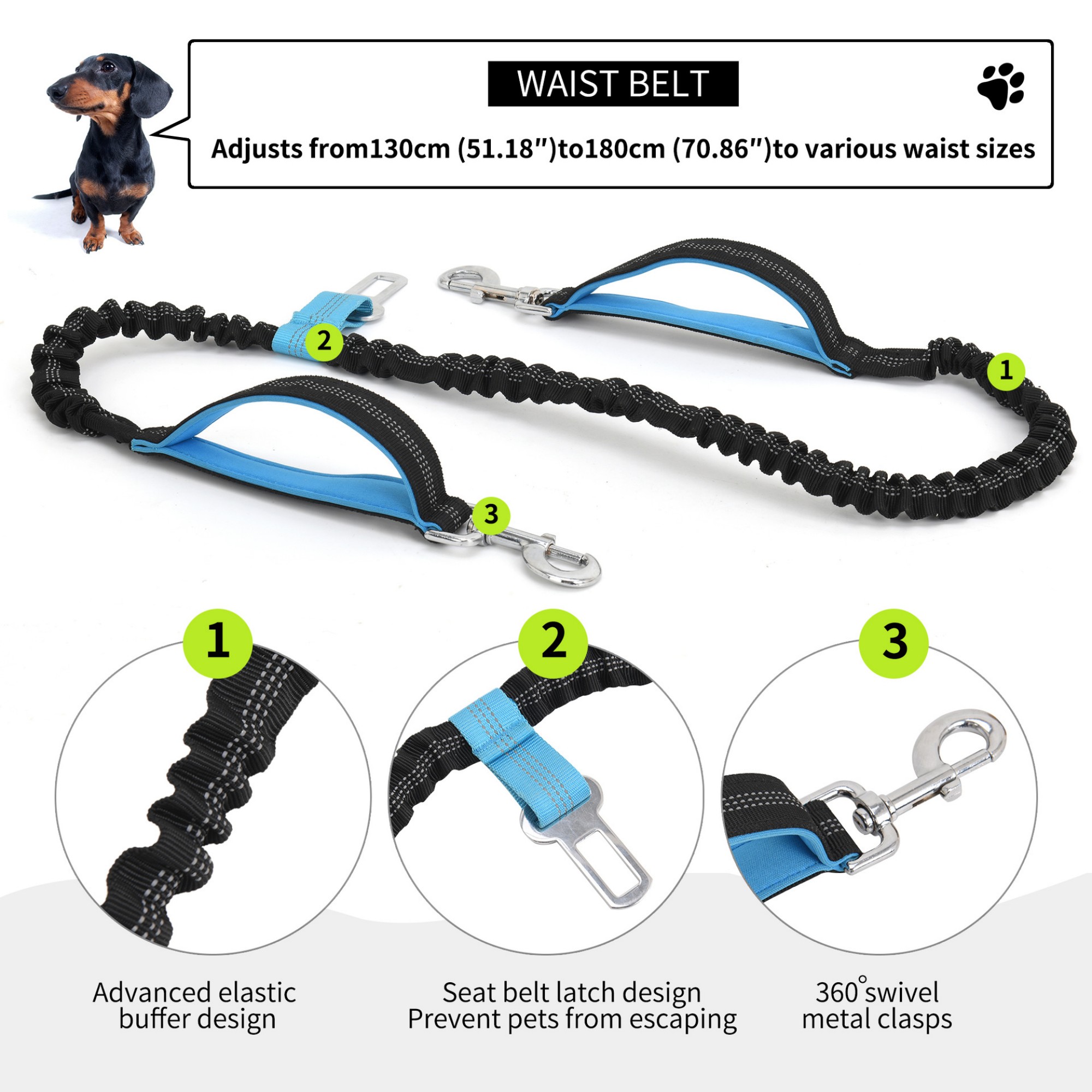Waist Dog Leash Bag For Running 6