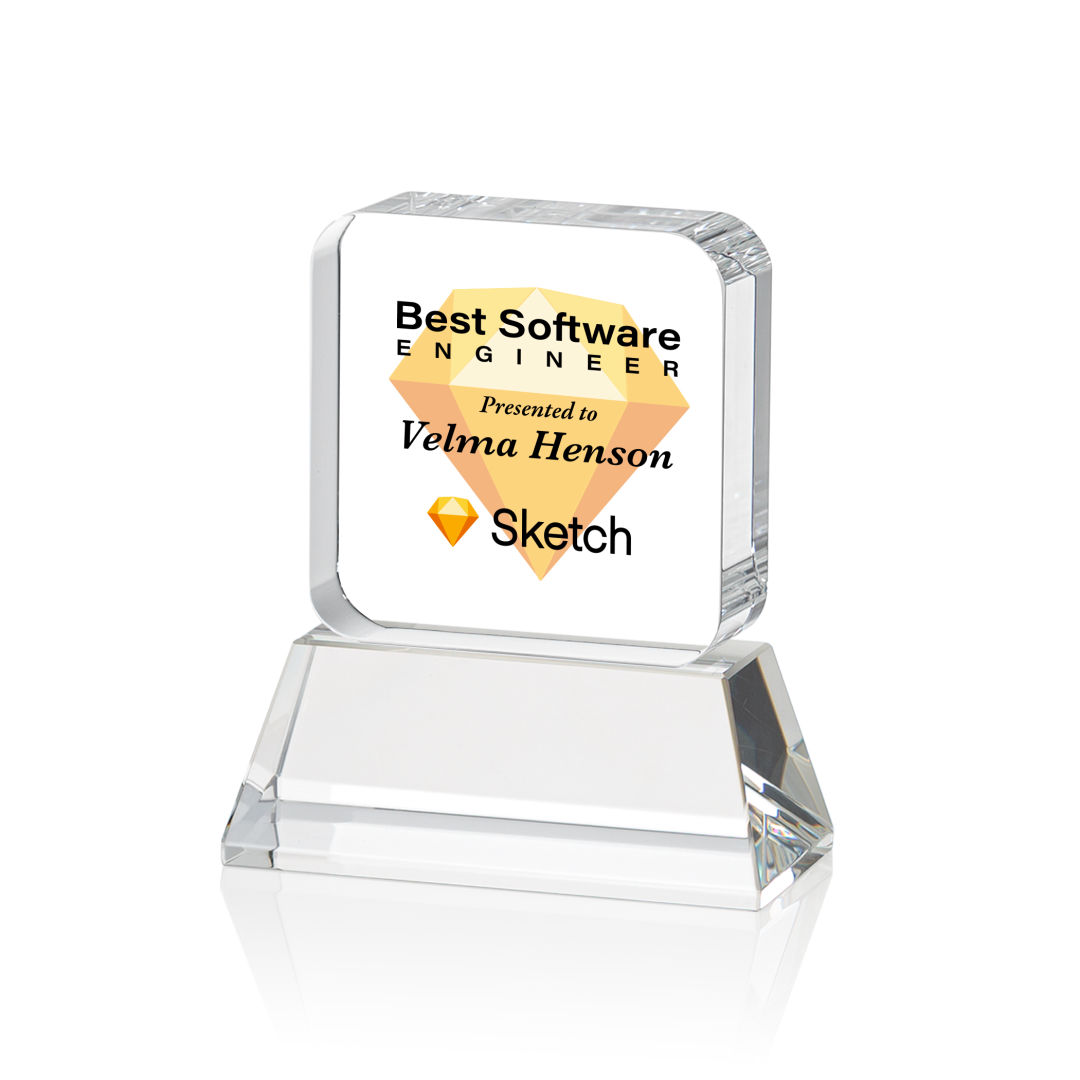 Flamborough VividPrint™ Award on Base - Clear 12