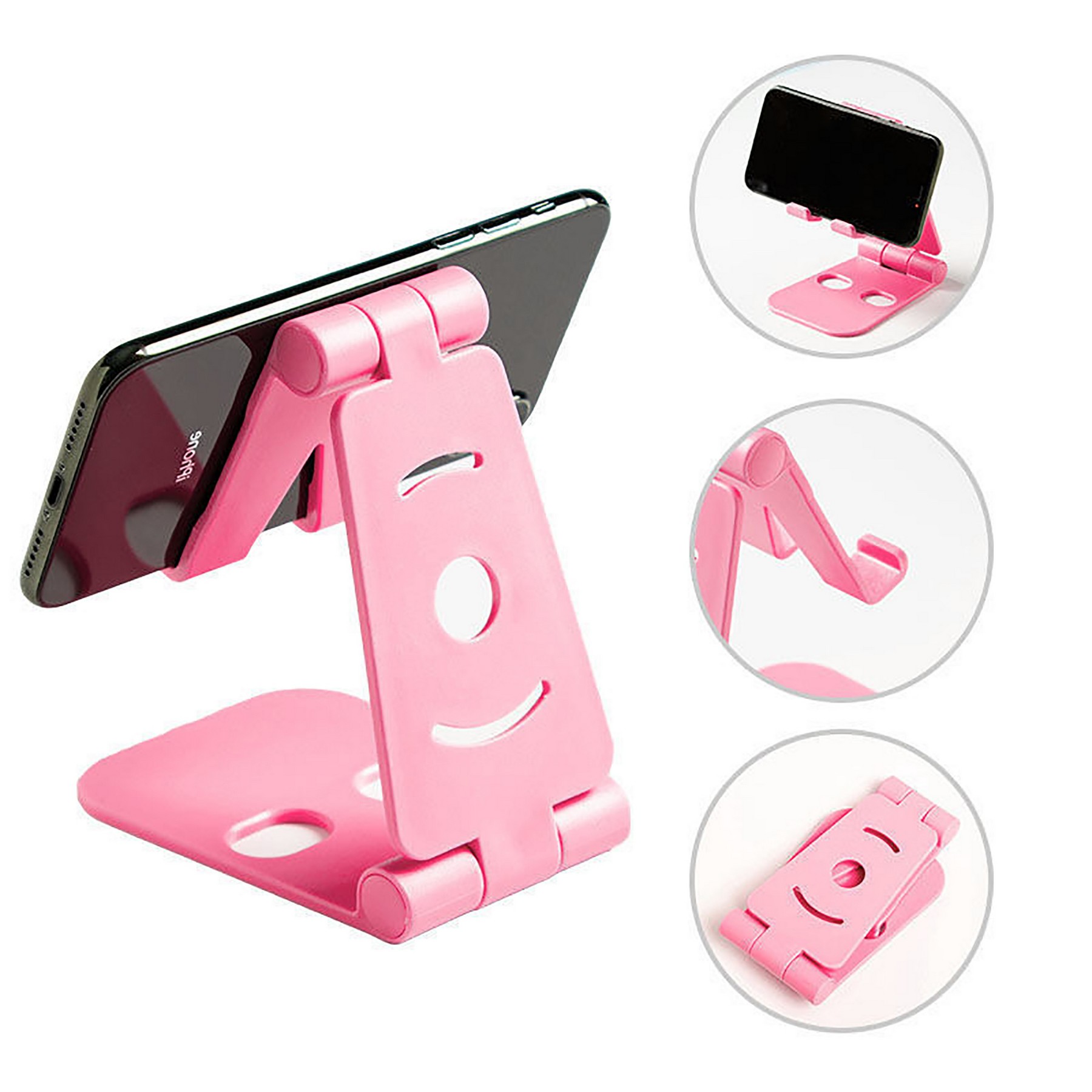 Dual Folding Cell Phone Stand,Fully Adjustable Foldable Desktop Phone Holder 2