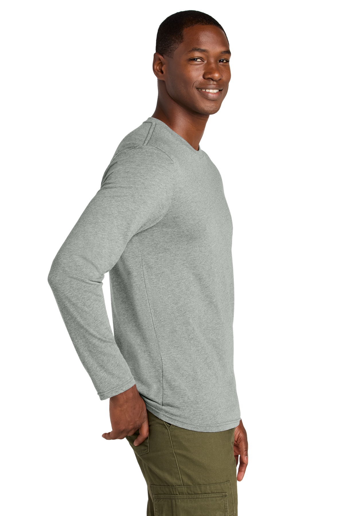 District Perfect Weight CVC Long Sleeve Tee DT185 7