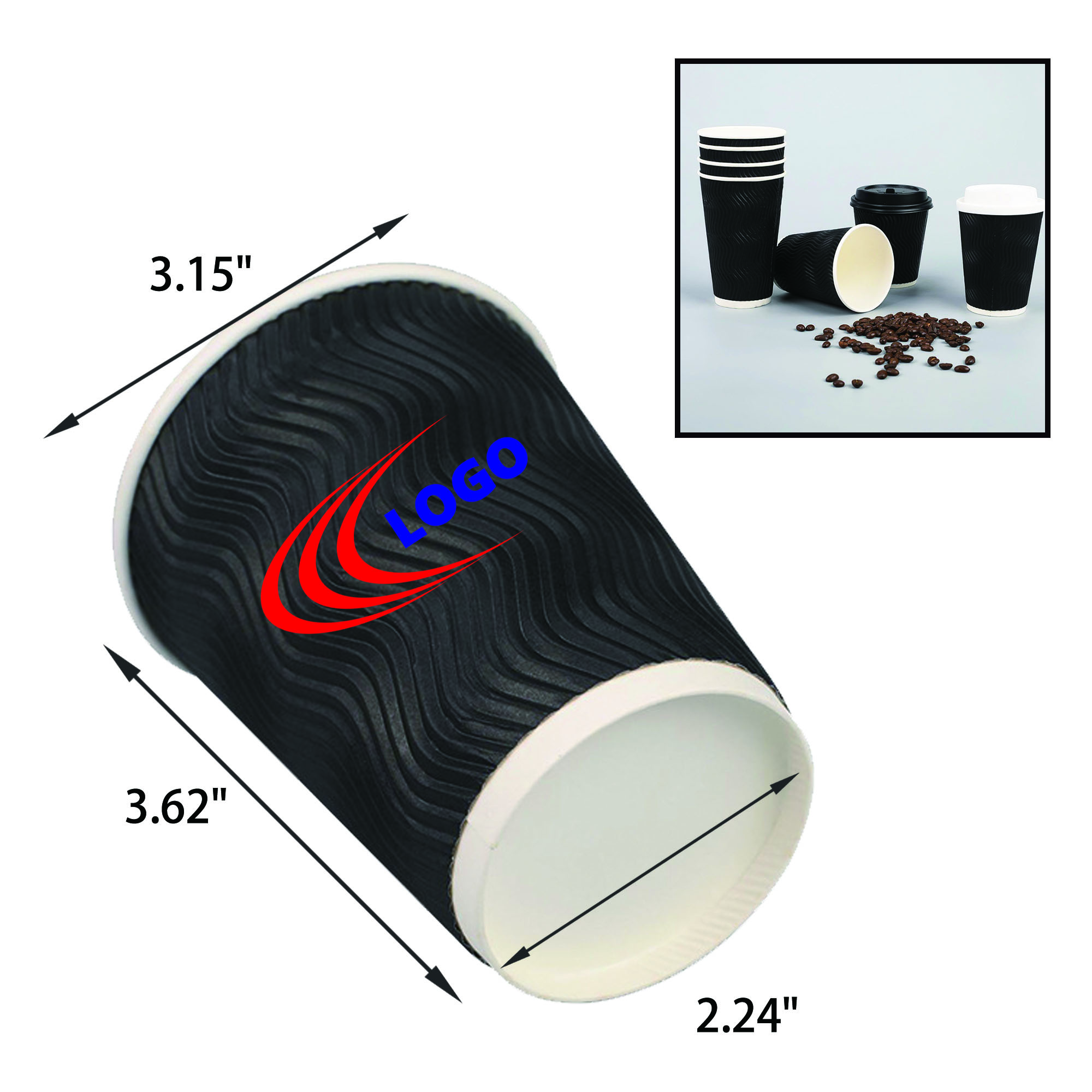 MOQ 50 Practical 8 OZ Disposable Cup Full Color 2