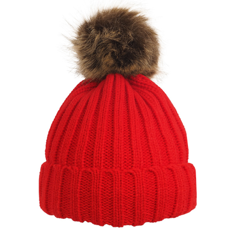 Cable Knit Beanie w/Removable Pom 8