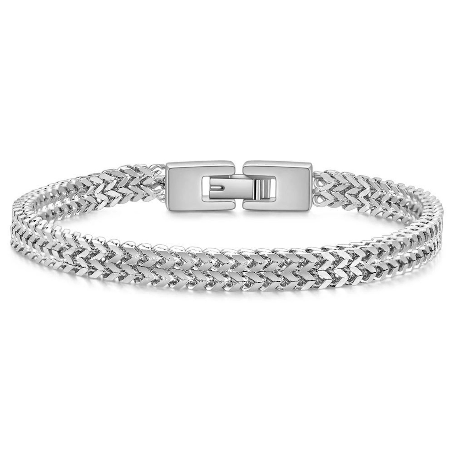 Men'S Stainless Steel Double Franco Chain Bracelet 4