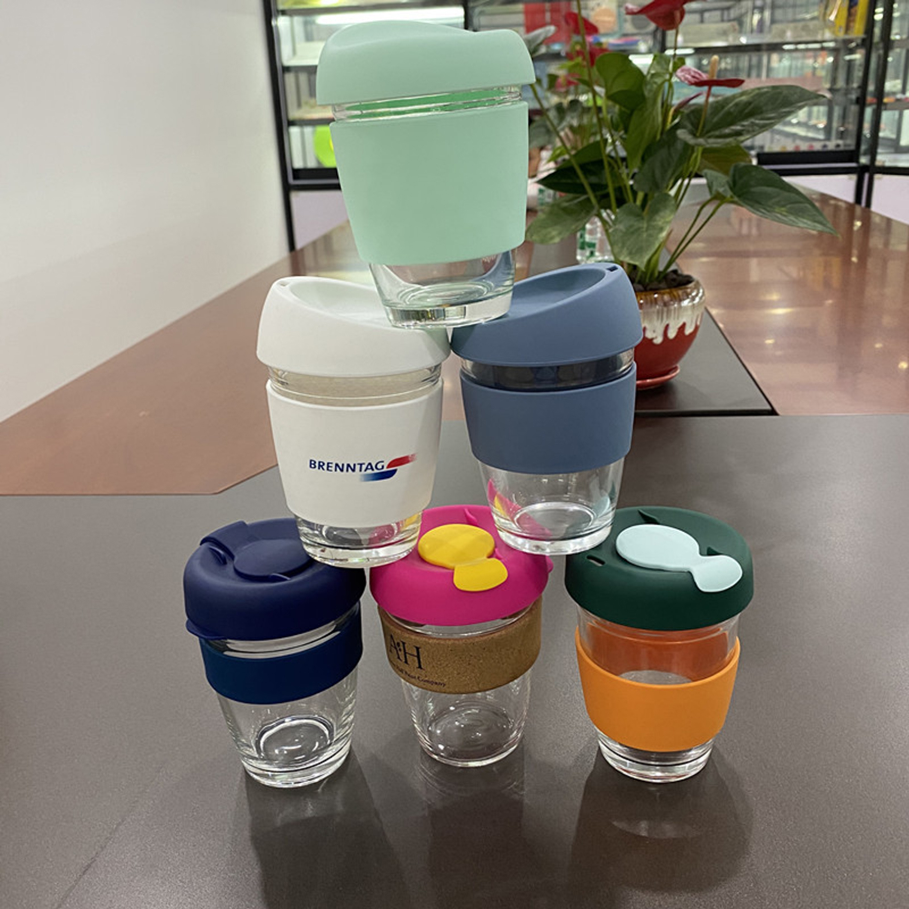 Glass Lid Water Coffee Cup 2