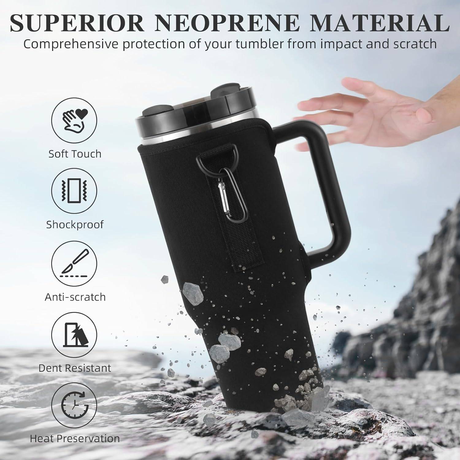 40oz Water Bottle Carrier Bag W/ Phone Pouch 2