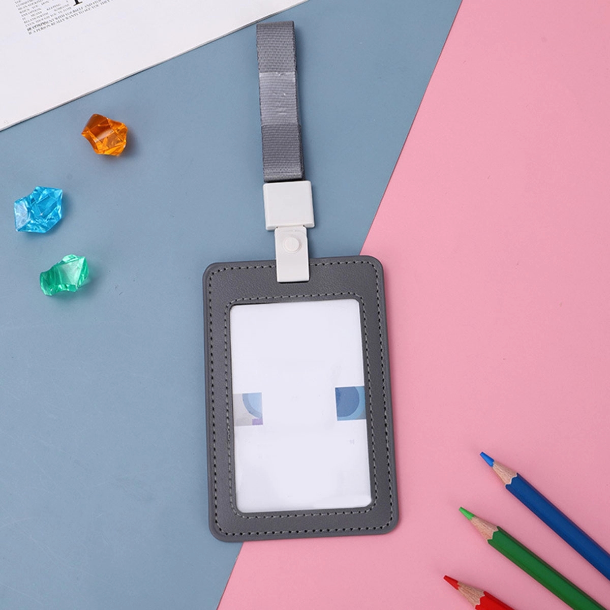 Leather Id Badge Holder 5