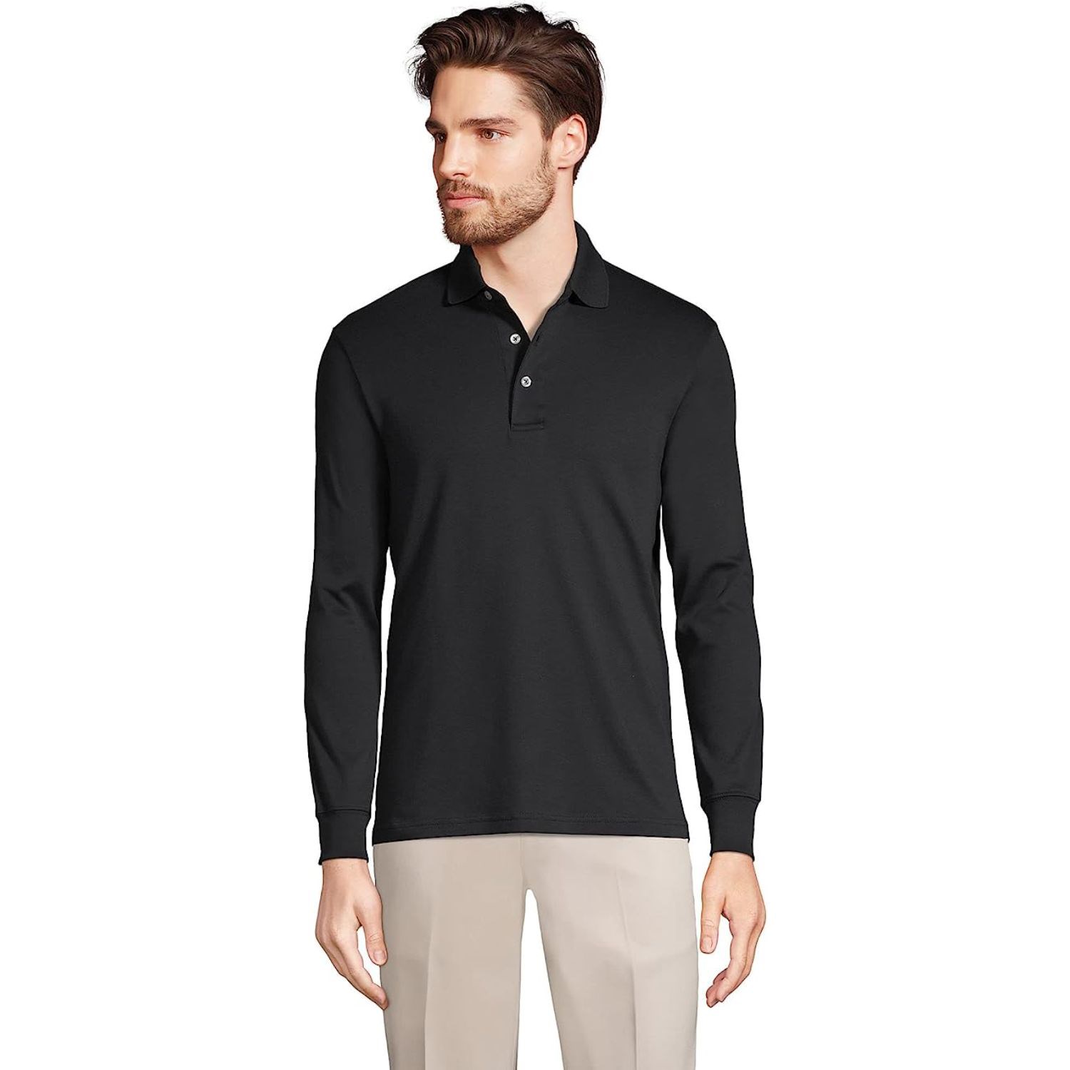 REPREVE® - Men's rPET Polyester Long Sleeve Polo 8