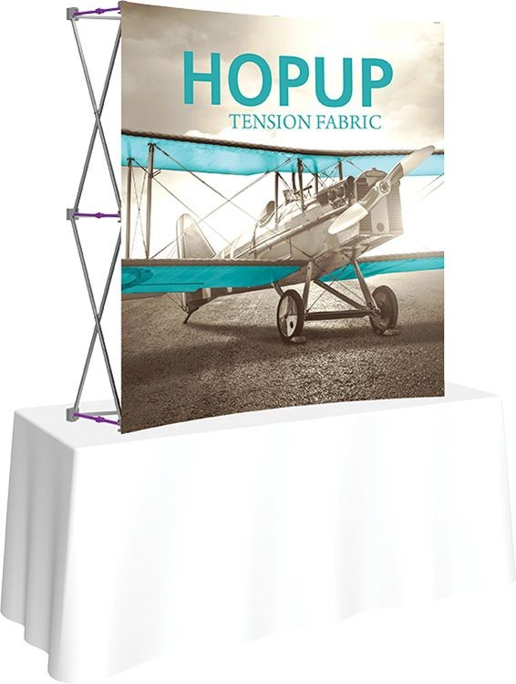 Hopup 5.5ft Curved Tabletop Display & Front Graphic
