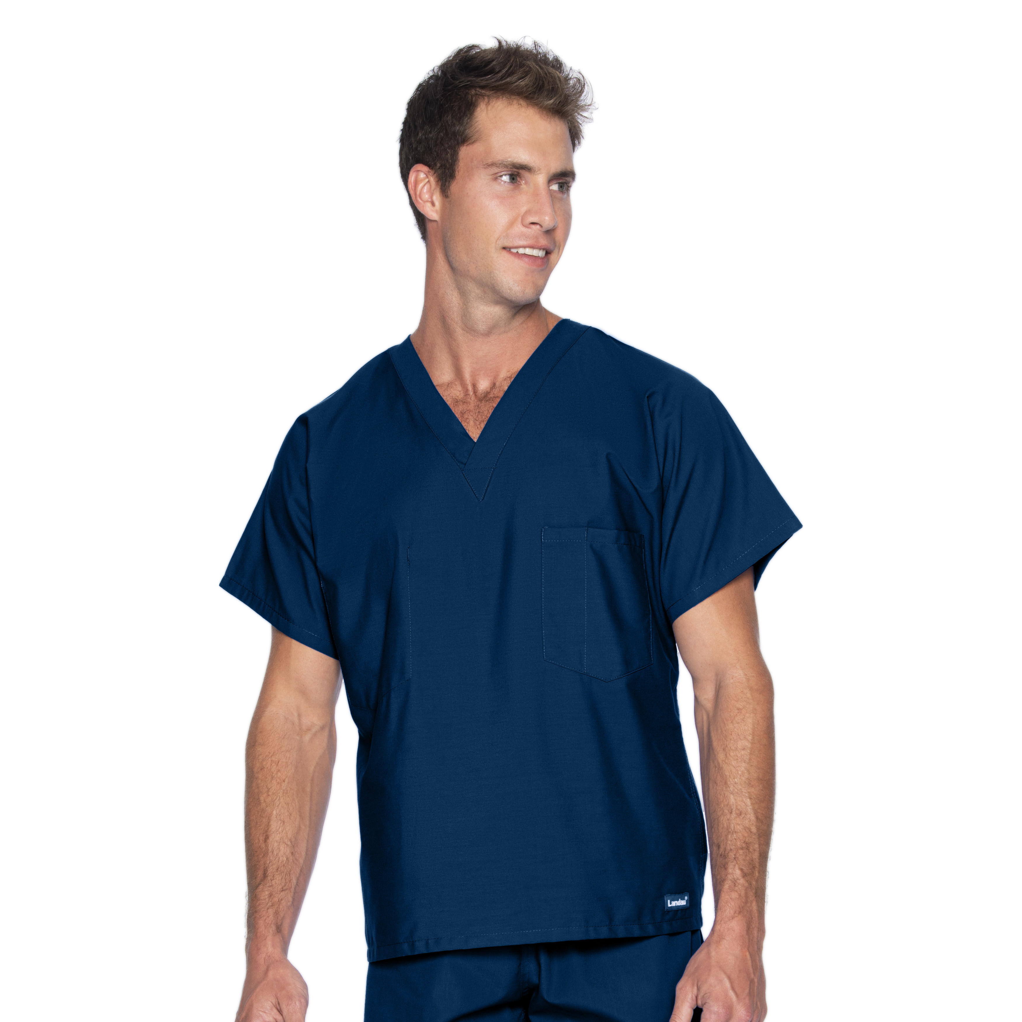 Landau - Essentials - Unisex One-Pocket Reversible V-Neck Top 34