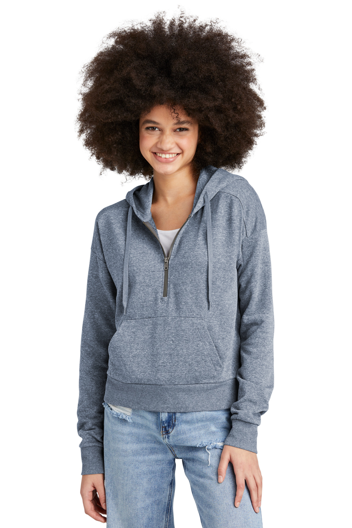 District Women's Perfect Tri Fleece 1/2-Zip Pullover DT1311 37