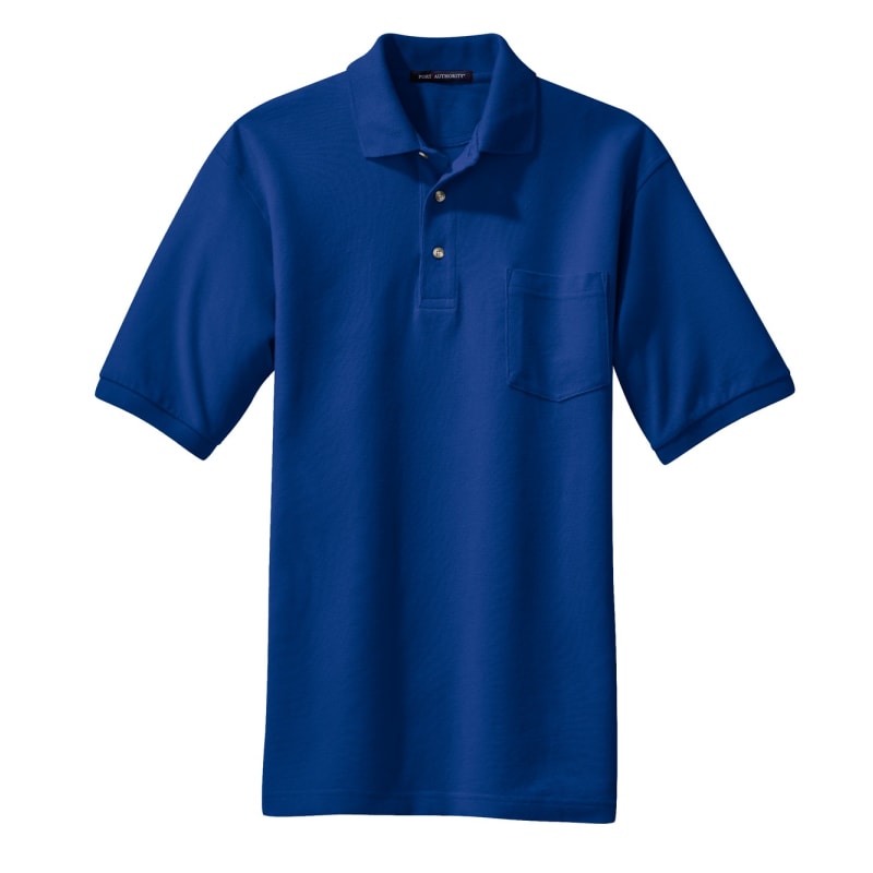 Port Authority Heavyweight Cotton Pique Polo With Pocket. 7